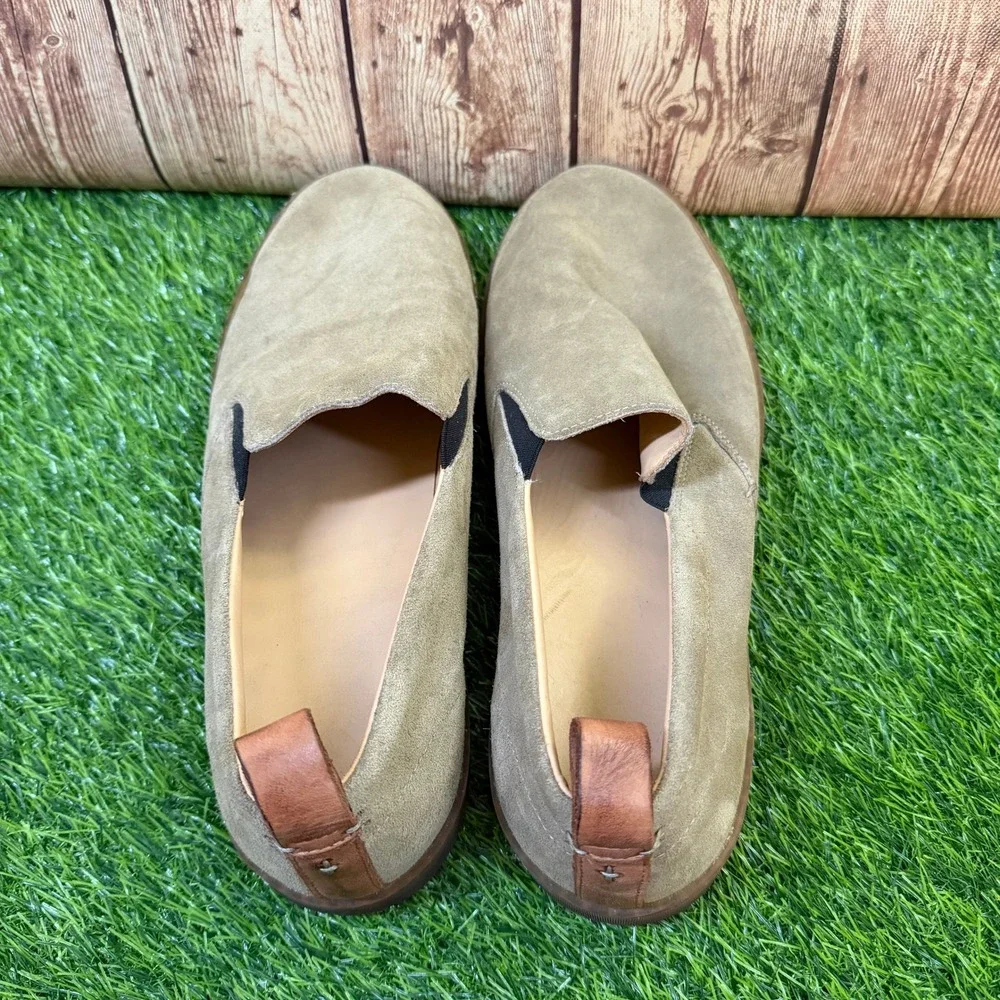 LUCA Terra Suede Slip On Shoes Sneakers Mens 12 Green/Tan Lactae Hevea Sole